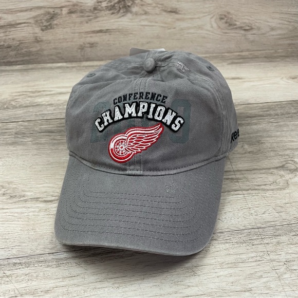 Exclusive Rare HTF Reebok Hat Conference Champions 2008 Stanley Cup NWT Gray - Picture 1 of 8